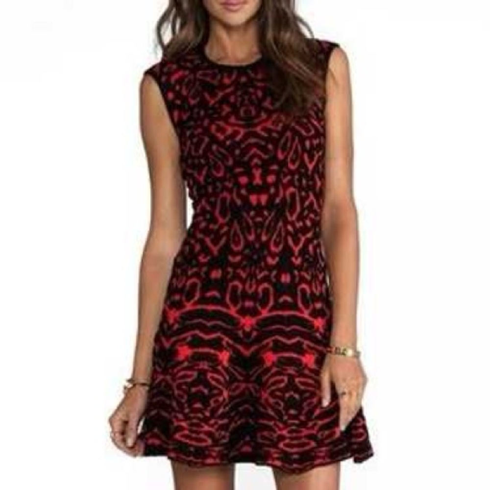 Torn by Ronny Kobo Malu animal jacquard bodycon dress